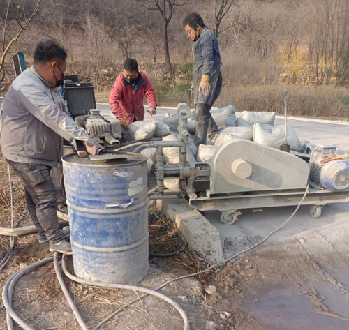 盐津路面下沉注浆